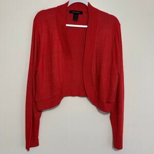 Ashley Stewart Red with Gold Shimmer Shrug Size 14 16